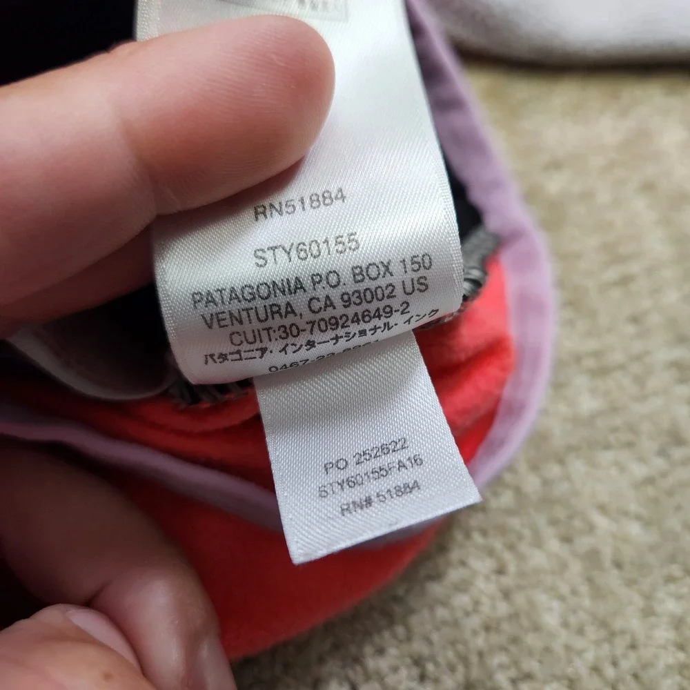 Patagonia Baby Micro D Snap-T Hooded Fleece Jacket Pink Gray 3-6M 60155
